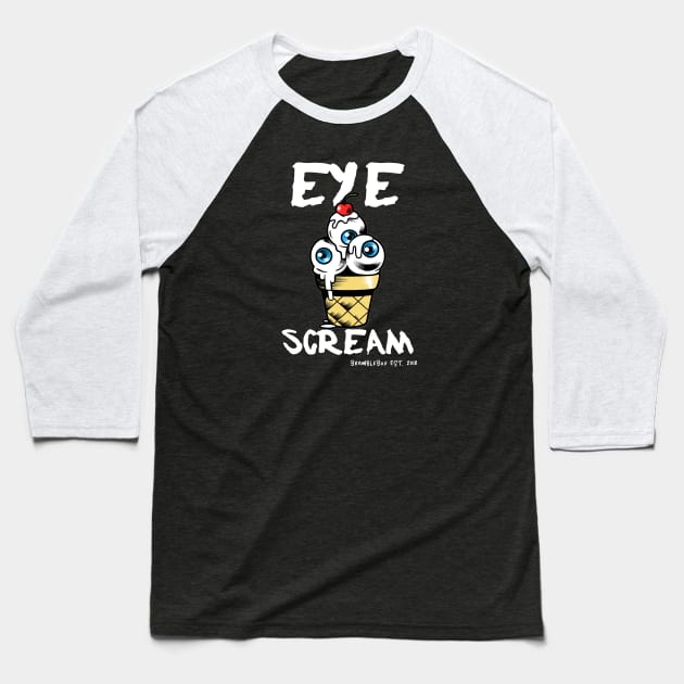 Eye Scream Baseball T-Shirt by BrambleBoxDesigns